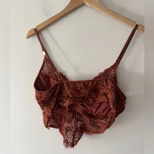 Aerie Brown Show Off Lace‎ Corset Bra Top thumbnail 7