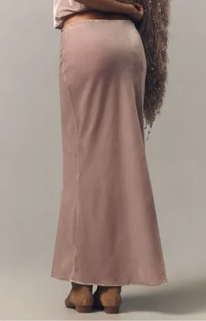 Anthropologie The Tilda Maxi Slip Skirt: Velvet Edition, Size S thumbnail 5