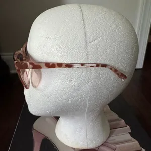 Pink tortoise shell sunglasses with thumbnail 3