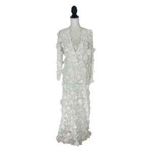 LoveShackFancy Sylvester Bridal‎ Lace Gown White Size 4 NWT thumbnail 4