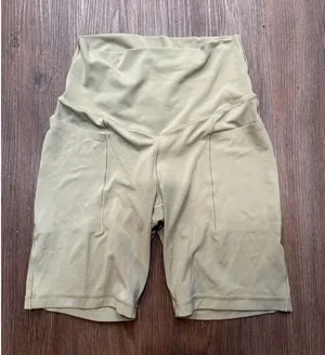 OFFLINE by Aerie Real Me Crossover High Waisted 7" Bike‎ Shorts Olive Green M thumbnail 1