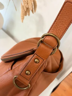 Lucky Brand Brown Leather Shoulder Bag Crossbody Boho Western Slouchy Vintage Style thumbnail 17