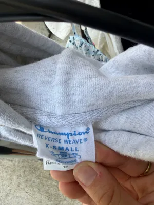 Champion Light Gray Hoodie thumbnail 3