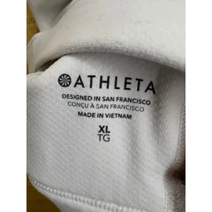 Athleta Strappy Racerback Sports Bra Women XL White Activewear Yoga Gym Top thumbnail 3