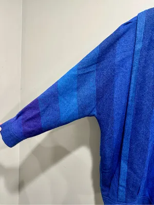 Vtg 80s Avoca Ireland Pure Wool Blue Purple Striped Jacket Unisex M XL⁠ thumbnail 3