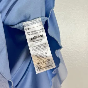 EDIKTED Thalia Rosette Ruffle Strapless Minidress in Blue Size Medium thumbnail 7