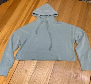 AS Revival Womens XS Sage Green‎ Cropped Hoodie Thumbhole Pullover NT-30801 thumbnail 1
