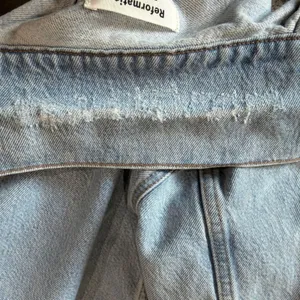 Reformation Jeans Jacket Women XS Blue Tahoe Light Wash Denim Button Front thumbnail 7