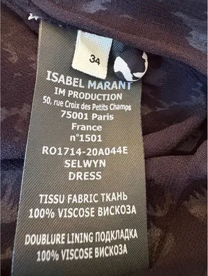 Isabel Marant Selwyn Black and White Viscose Ruched Dress Size 34 thumbnail 5