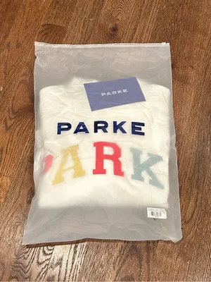 PARKE Summerland Mockneck Varsity Sweatshirt NEW Multi Colored White XXL thumbnail 10