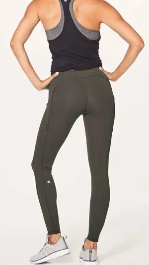 Lululemon Speed Up Tight (Luxtreme, 28" Inseam), Dark Olive great condition thumbnail 1