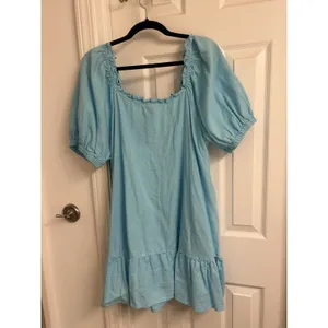 Stoney Clover Lane Button Down Dress Size Large Turquoise Blue thumbnail 8
