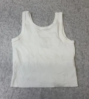 Billabong Womens Tank Top White Scoop Neck Size Small S Cropped NWOT thumbnail 1
