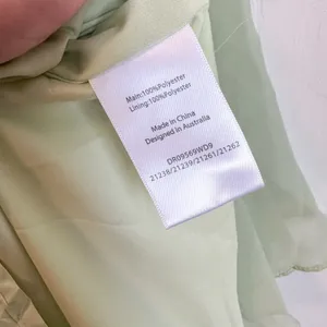Meshki | NWT Alexa Ruffle Chiffon Strapless Maxi Dress in Pastel Lime | XS thumbnail 9