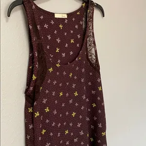 Lush High Low Tank Bow Top w/ Lace Detail thumbnail 2