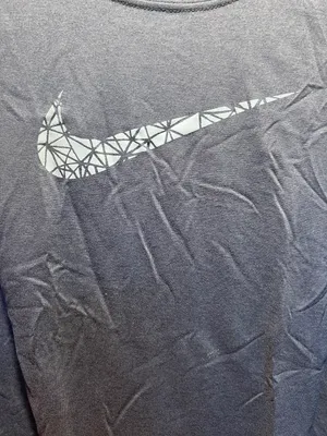 Nike Dri-Fit Silver Gray Short Sleeve Top thumbnail 3