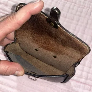 Vintage Black Genuine Leather Pouch for Belt thumbnail 10