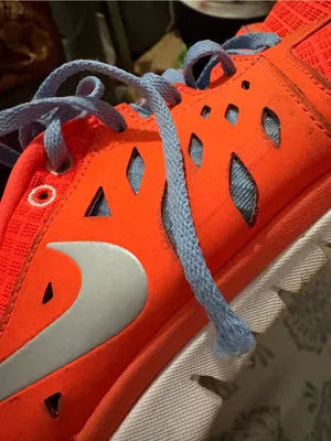 Nike Orange and Light Blue Women's Sneakers thumbnail 3