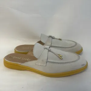 Suede Mule Loafers Shoes Gray Size 7 thumbnail 2