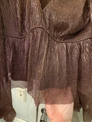 Francesca's Collections BronzeLightweight Knit Top thumbnail 2