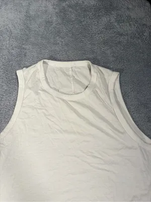 Lululemon White Sleeveless Tank Top workout thumbnail 2