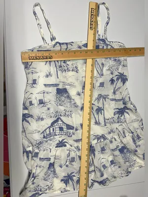 True Destinations Resort Wear Printed Beach Scene Mini Dress/Coverup size medium thumbnail 3