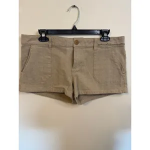 Volcom Shorts Womens 11 Tan Excellent The Favorite 2.5 Herringbone Khaki Pockets thumbnail 2