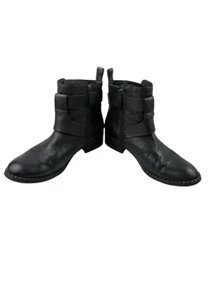 Gentle Souls Benton Moto Boots Womens Size 10 Black Pebbled Leather Combat Ankle thumbnail 11