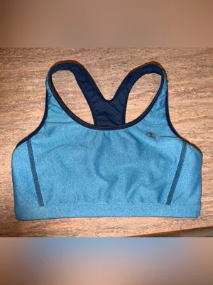 Champion Reversible Sports Bra Women’s Medium Blue Navy Athletic Racerback thumbnail 4
