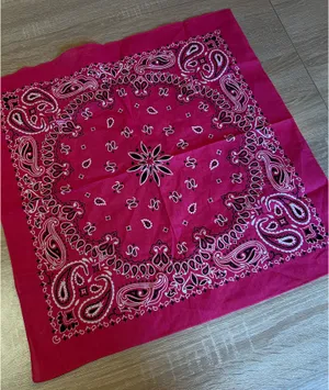 Hot Pink Paisley Bandana thumbnail 4