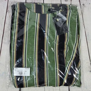 Area Stars Stripe Long Tiered Dress Green Black XS ASDJ23308GS Open‎ Back Maxi thumbnail 9