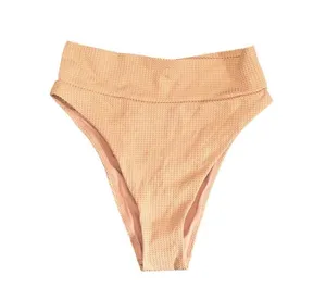 NWT! Aerie Cheeky Bikini Swim Bottom Waffle Print in Orange - Size Small thumbnail 3