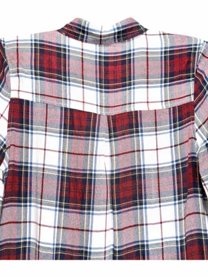 ANTHROPOLOGIE THREAD & SUPPLY Women’s Plaid Flannel Tunic Shirt Dress Size Large thumbnail 9