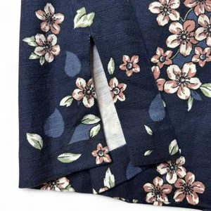 LOFT Navy Floral Pencil Skirt 10 Cherry Blossom Preppy Workwear thumbnail 5