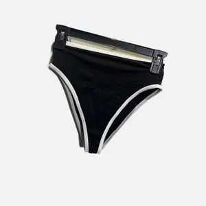 Shade & Shore Womens High Waist High Leg Bikini Bottom‎ Black White XS thumbnail 3