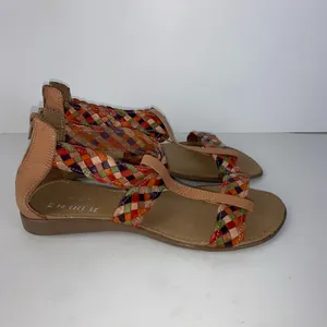 Mexican Huarache sandals colorful straps womens size 8 thumbnail 7