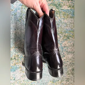 Vintage Laredo dark brown mid western cowboy boots, size 6.5 thumbnail 11