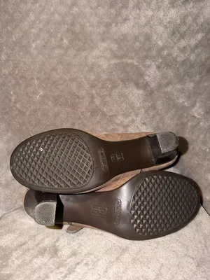 Aerosoles Water Roll Taupe Comfort Pump Mary Jane Snakeskin Trim Suede Heels thumbnail 8