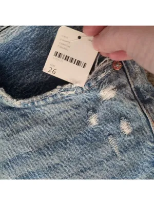 Free People Good Times Relaxed Distressed Cropped Jeans Size 26 thumbnail 4