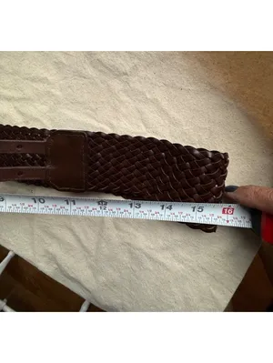 Talbots Brown Woven Leather Adjustable Belt Size Small thumbnail 9