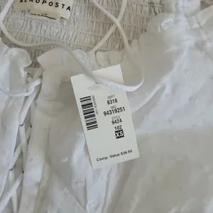Aeropostale Cute White Ruffle Shirt NWT thumbnail 3