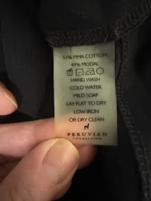 Peruvian Connection Pima Cotton Jersey Minimalist Capsule Boho Skirt Medium. thumbnail 10