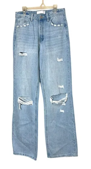 Vervet High Rise Wide Leg‎ Distressed Jeans Size 27 thumbnail 1