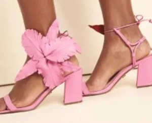 Cecelia New York Hibiscus Sandals in RARE Orange Sz. 10 thumbnail 1