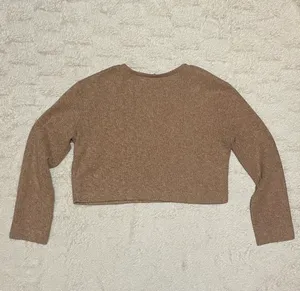 ZARA Fall Tan Cropped Long Sleeve thumbnail 3