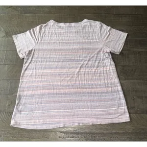 Old‎ Navy Women's Luxe Pastel Stripped Short Sleeve Tee Size Large thumbnail 7