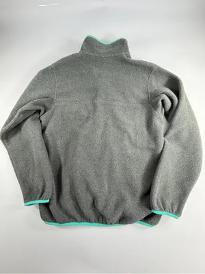 Patagonia Gray Synchilla Fleece with‎ Coral Trim thumbnail 2