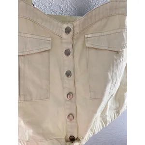 Free People We The Free Palm Desert Cream Ivory Button Crop Top thumbnail 9
