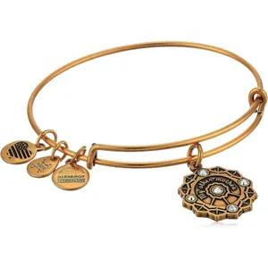 Alex and Ani Mother of the Groom Charm Bangle, Rafaelian Gold, Expandable thumbnail 2