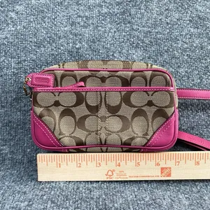 Coach Signature Hot Pink Brown Waist Pouch Belt Bag thumbnail 7